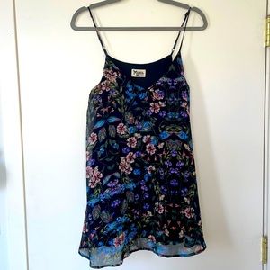 Show Me Your Mumu Spaghetti Strap black Floral Top